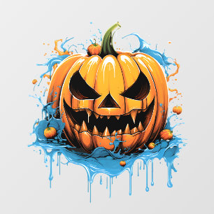 ハロウィーンスプラッシュカラーパンプキン ウィンドウサイン