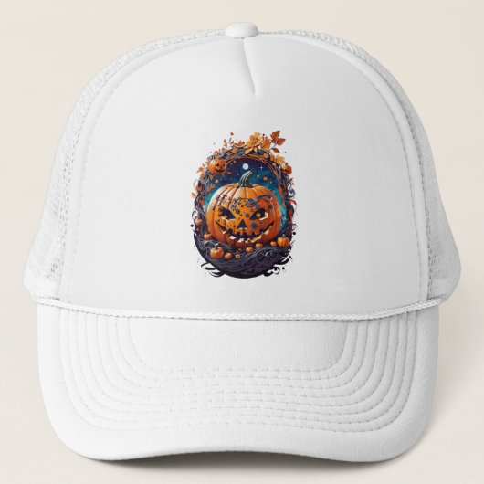 ハロウィーンスプラッシュカラーパンプキン キャップ (正面)