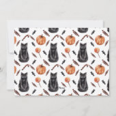 ハロウィーンスプロックの黒猫オンスカル 招待状 (裏面)