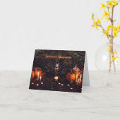 ハロウィーンスプークフェスト折りたたみグリーティングカード カード (黄色い花)