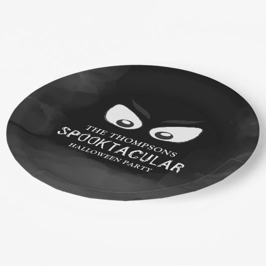 ハロウィーンスプーク不気味タキュラ幽霊目 ペーパープレート (アングル)