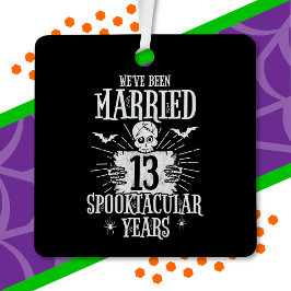 ハロウィーンスプーク結婚タキュラ13周年 メタルオーナメント