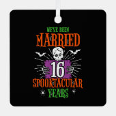 ハロウィーンスプーク結婚タキュラ16周年 メタルオーナメント (正面)