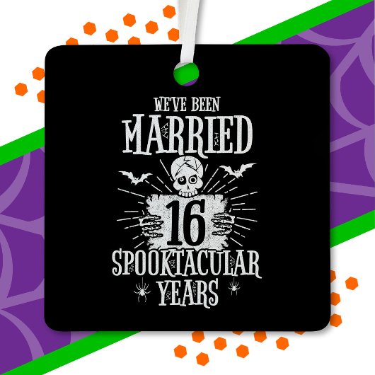 ハロウィーンスプーク結婚タキュラ16周年 メタルオーナメント