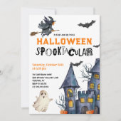 ハロウィーンスポオクタキュラーパーティの招待状 招待状 (正面)