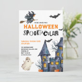 ハロウィーンスポオクタキュラーパーティの招待状 招待状 (スタンド正面)