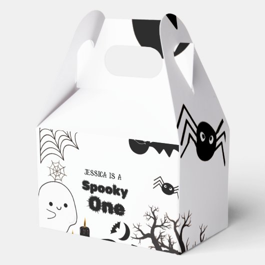 ハロウィーンスポキーワンファースト誕生日パーティー フェイバーボックス (正面)