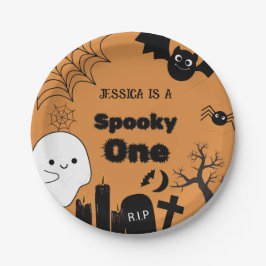 ハロウィーンスポキーワンファースト誕生日パーティー ペーパープレート