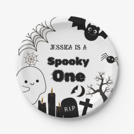 ハロウィーンスポキーワンファースト誕生日パーティー ペーパープレート