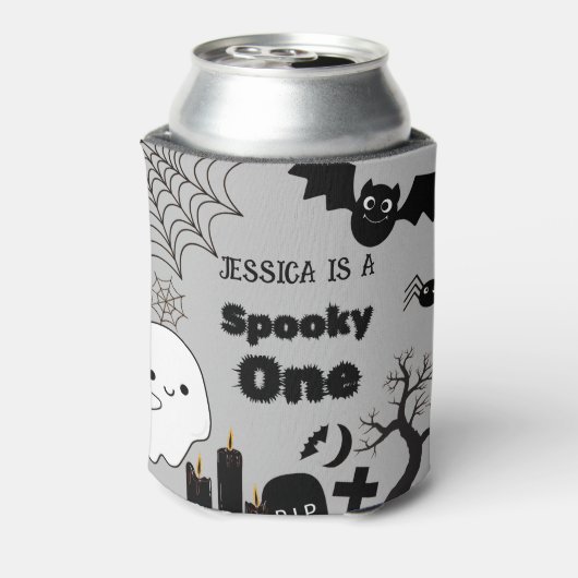 ハロウィーンスポキーワンファースト誕生日パーティー 缶クーラー (缶裏面)