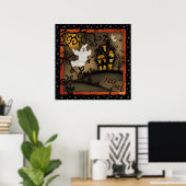 ハロウィーンスポックハウス幽霊スクールインスピリシティ ポスター (ホームオフィス)