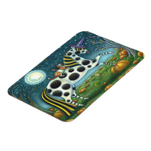 ハロウィーンスポテッドポニー&こうもりキャットお洒落ホース マグネット (左側)