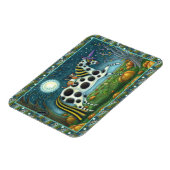 ハロウィーンスポテッドポニー&こうもり猫ファンタジー馬 マグネット (左側)