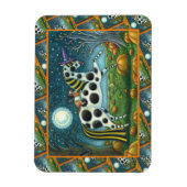 ハロウィーンスポテッドポニー&こうもり猫ファンタジー馬 マグネット (縦)