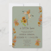 ハロウィーンスモールブーかかし可愛い赤ちゃんシャワー 招待状 (正面)