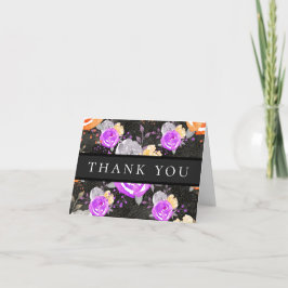 ハロウィーンスモールブーヴィンテージフローラ赤ちゃんシャワー サンキューカード