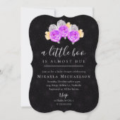 ハロウィーンスモールブーヴィンテージフローラ赤ちゃんシャワー 招待状 (正面)