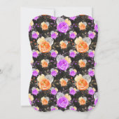 ハロウィーンスモールブーヴィンテージフローラ赤ちゃんシャワー 招待状 (裏面)