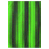 ハロウィーンスライムグリーンとブラックストライプ テーブルクロス (正面)