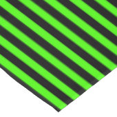 ハロウィーンスライムグリーンとブラックストライプ テーブルクロス (アングル)
