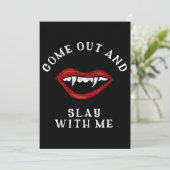 ハロウィーンスライムズムヴァンパイア不気味ファン 招待状 (スタンド正面)