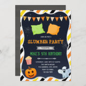 ハロウィーンスリーポバーパーティの招待状 招待状 (正面/裏面)