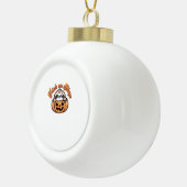 ハロウィーンスロストリックまたはスリープキュートスロスパンプキン セラミックボールオーナメント (右)