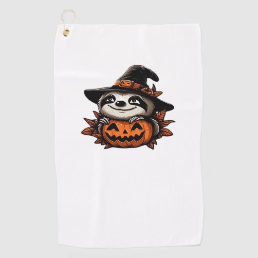 ハロウィーンスロスパンプキンフェスティバルクラシックスTシャツ ゴルフタオル (正面)