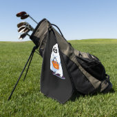 ハロウィーンスロワートデザイン、これは私の人間の衣装 ゴルフタオル (グリーン)