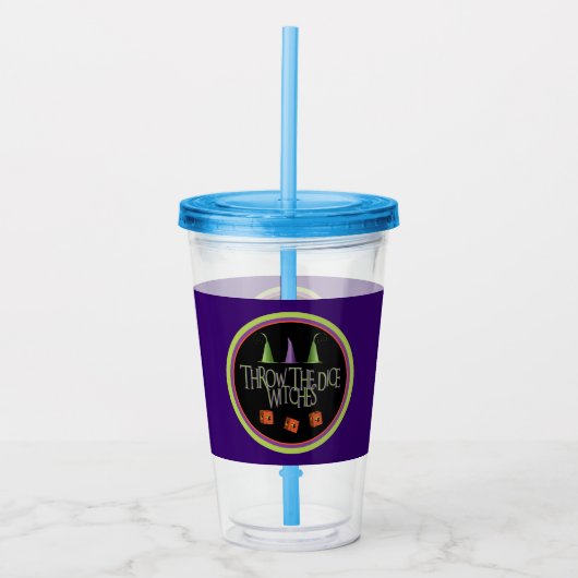 ハロウィーンスローザサイコロウィッチズバンコパーティーおもしろい アクリルタンブラー (正面)