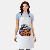 ハロウィーンスロース恋人コスチューム必須Tシャツ エプロン (着用した状態)