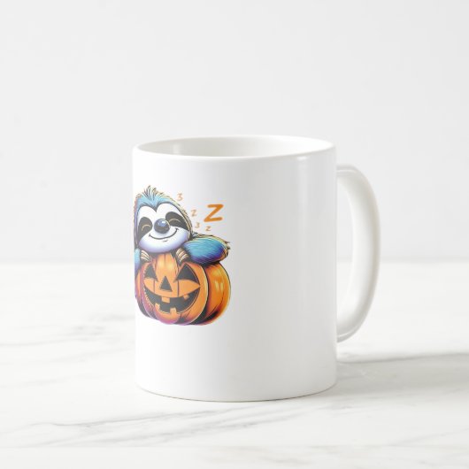 ハロウィーンスロース恋人コスチューム必須Tシャツ コーヒーマグカップ (正面右)