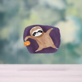 ハロウィーンスロース、カボチャ、こうもり、スパイダー、スパイダーウェブ アクリルサイン (ニュートラル)