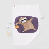 ハロウィーンスロース、カボチャ、こうもり、スパイダー、スパイダーウェブ ゴルフタオル (インサイチュ)