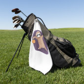 ハロウィーンスロース、カボチャ、こうもり、スパイダー、スパイダーウェブ ゴルフタオル (グリーン)