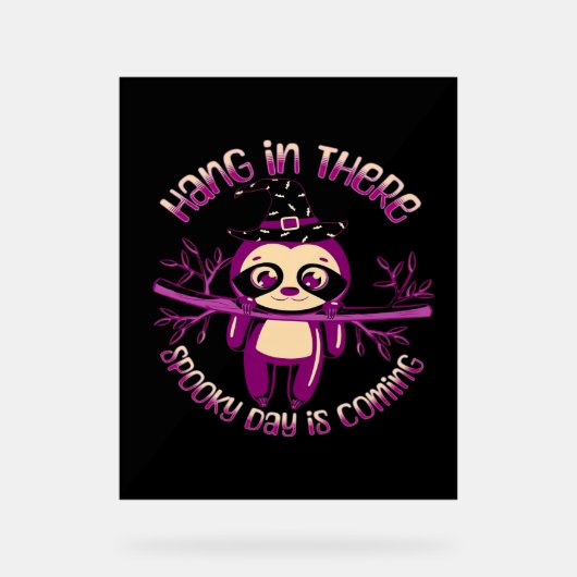 ハロウィーンスロース(ver.1)クラシックTシャツ アクリルサイン (正面)