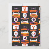 ハロウィーンズモーレスボンファイア不気味バースデーパーティー 招待状 (裏面)