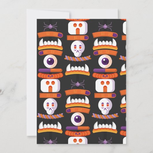 ハロウィーンズモーレスボンファイア不気味バースデーパーティー 招待状 (裏面)