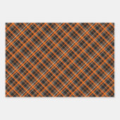 ハロウィーンセット2:こうもりと2つの格子模様 ラッピングペーパーシート (正面3)