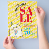 ハロウィーンセールフライヤー紙 チラシ (手)