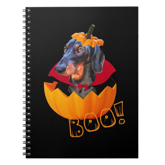 ハロウィーンソーセージ犬カボチャ ノートブック (正面)