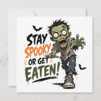 ハロウィーンゾンビの脅かすも食べられるも 招待状