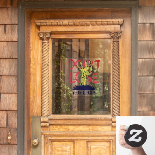 ハロウィーンゾンビは脳を失わない ウィンドウサイン (ホームデコレーション)