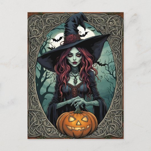ハロウィーンゾンビウィッチ ポストカード (正面)
