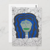 ハロウィーンゾンビウーマン ポストカード (正面/裏面)