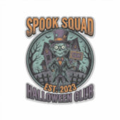 ハロウィーンゾンビシャツ 楽しいスプーク隊の彫刻デザイン シール (正面)