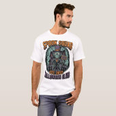 ハロウィーンゾンビシャツ 楽しいスプーク隊の彫刻デザイン Tシャツ (正面フル)