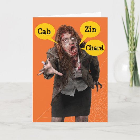 ハロウィーンゾンビハッピーハローインウィノ カード (正面)