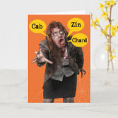 ハロウィーンゾンビハッピーハローインウィノ カード (黄色い花)