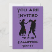 ハロウィーンゾンビパーティの招待状 招待状 (正面)